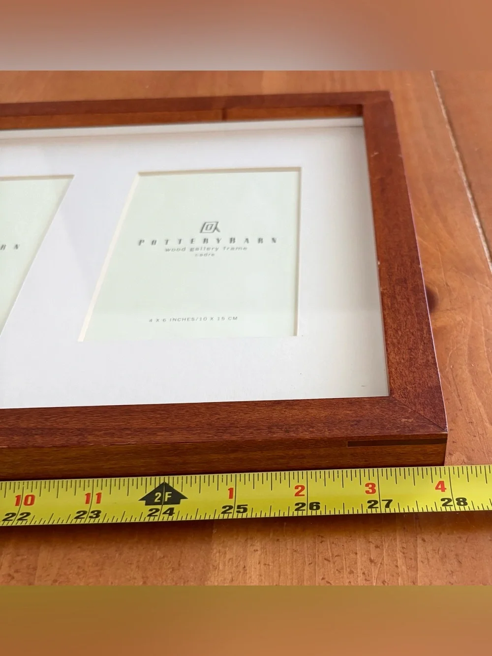 Pottery Barn Wood Gallery 5 Opening 4x6 Frame, Warm Brown